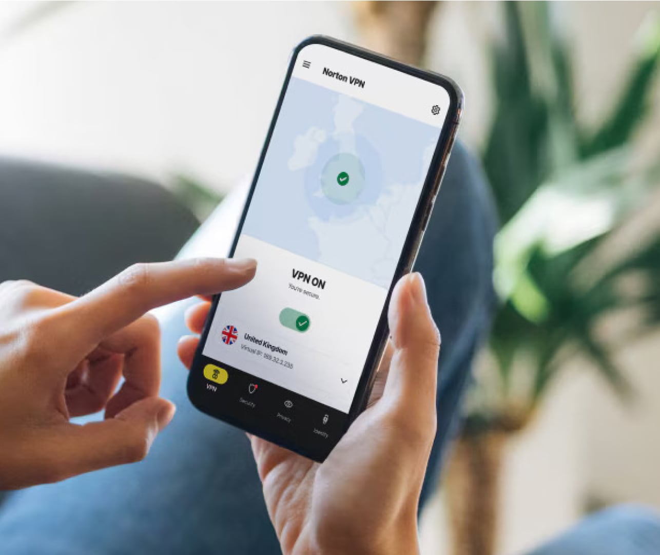 Skärmvarning, Norton Secure VPN.